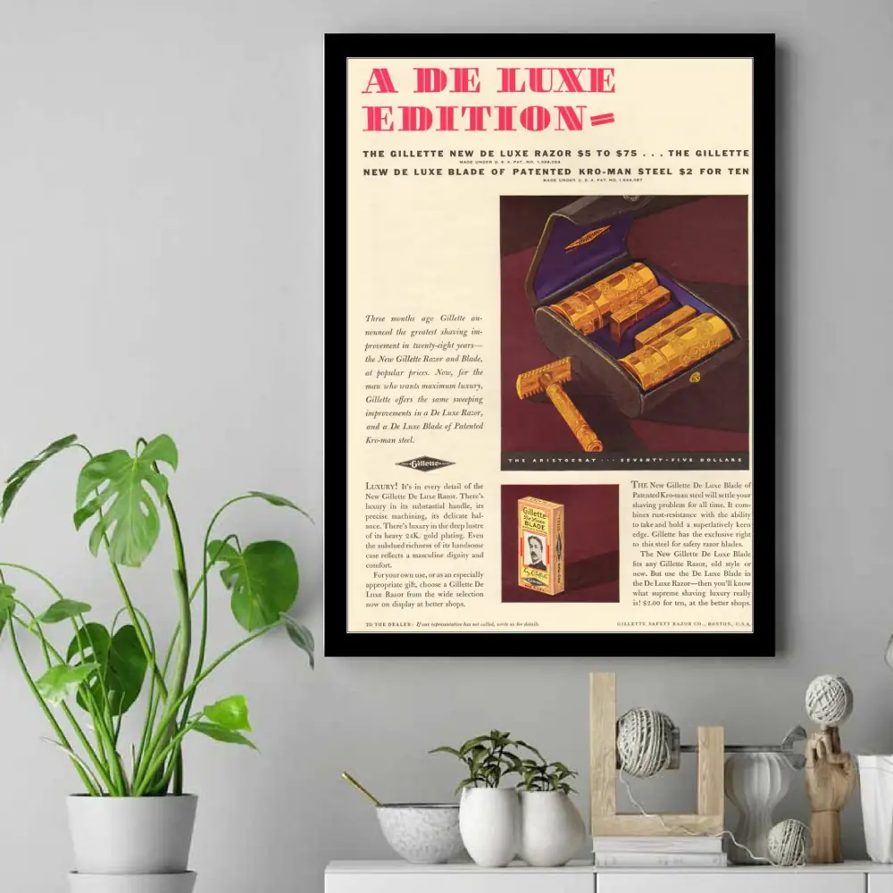Vintage-Gillette-C-1930-Aristocrat-DeLuxe-Poster