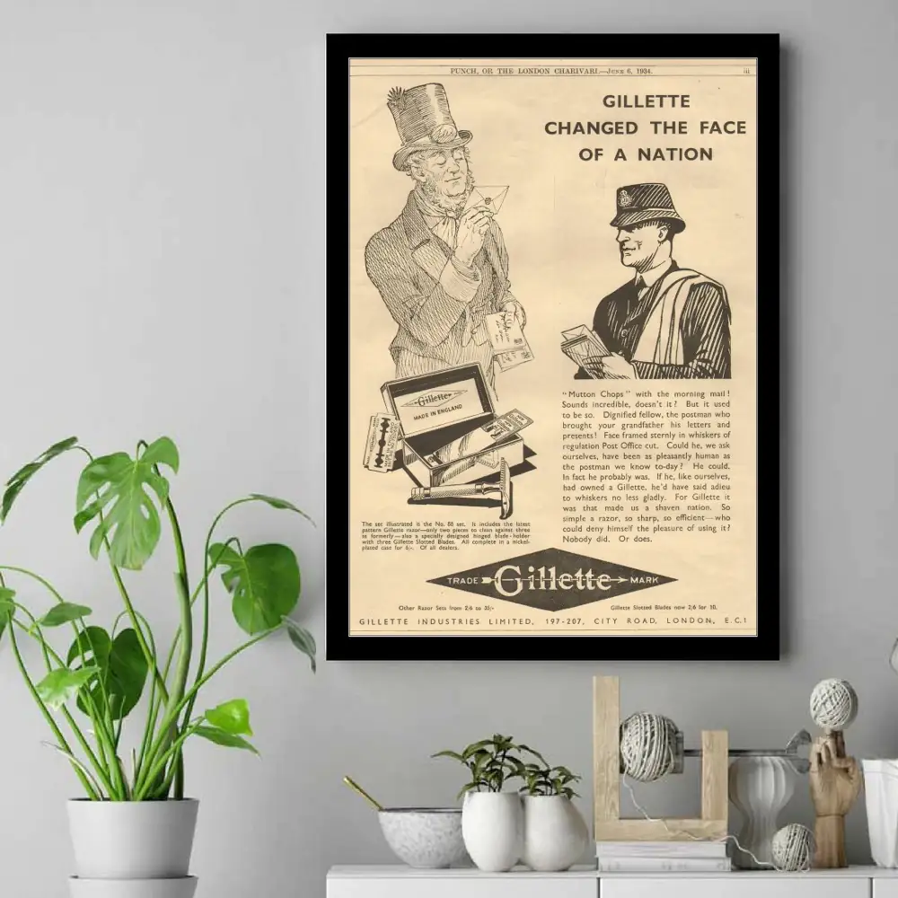 Vintage-Gillette-C-1934-06-06-No88-England-Poster