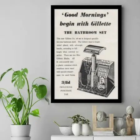 Vintage-Gillette-C-1946-Set-No26-England-Poster