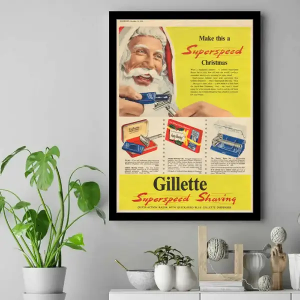 Vintage-Gillette-C-1953-No58-Rocket-HD-England-Poster
