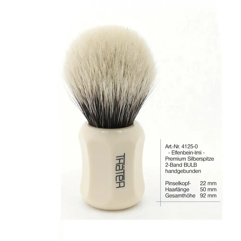 Thater 4125-2 Silive Fan 2Band Badger Hair Brush Ivory