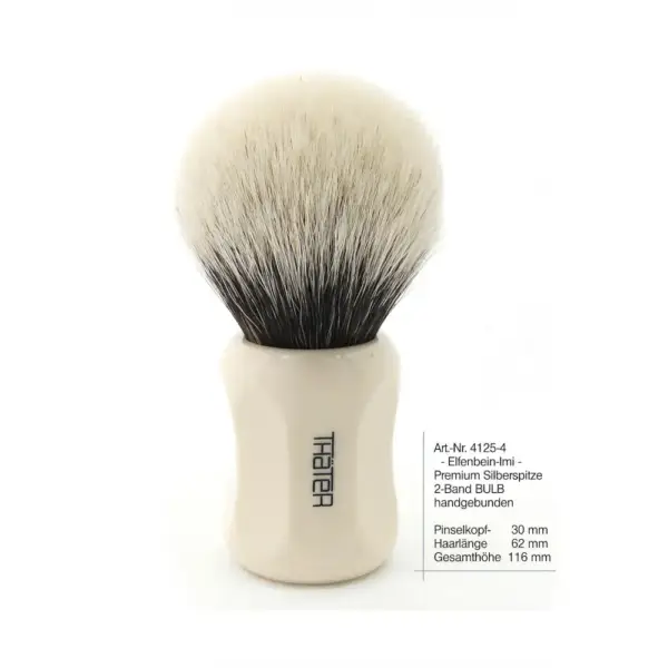Thater 4125-4 Silenced Fan 2Band Badger Hair Brush Ivory