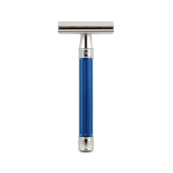 Edwin Jagger 3ONED6 Steel Classic Shaver DESSGA3BL Striped Blue
