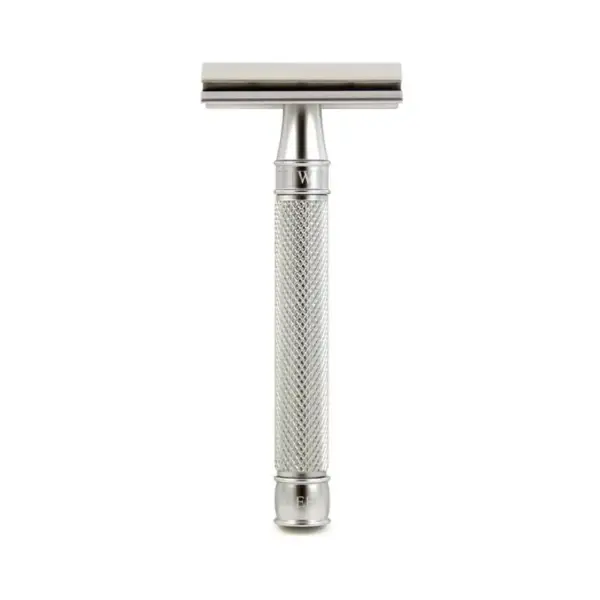 Edwin Jagger 3ONED6 Steel Classic Shaver Dessknbl Knurled